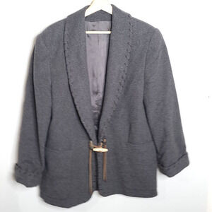 BLOOMINGDALES TAUPE STITCHED DETAILS BLAZER 14